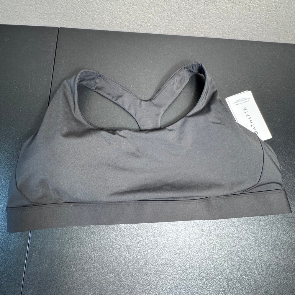 Athleta Ultimate Bra D-DD+ Black Medium Impact Sports Bra 3X NWT